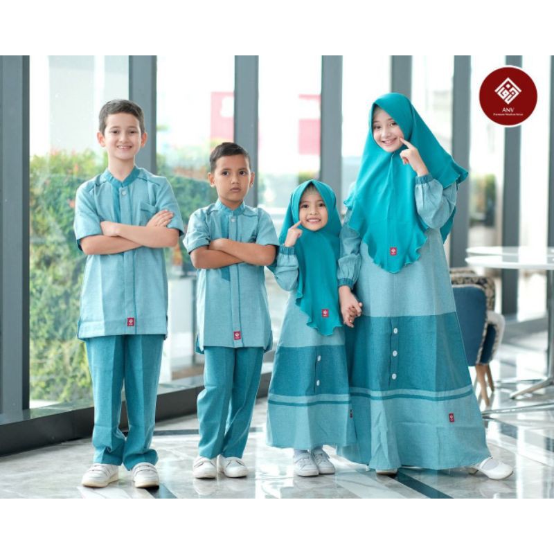 PO ❗COUPLE GAMIS DAN KOKO ANAK & REMAJA - FALISHA DAN KHAFI SERIES BY ANV