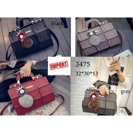 Bidinshop/tas import type 3475 korea + long strap