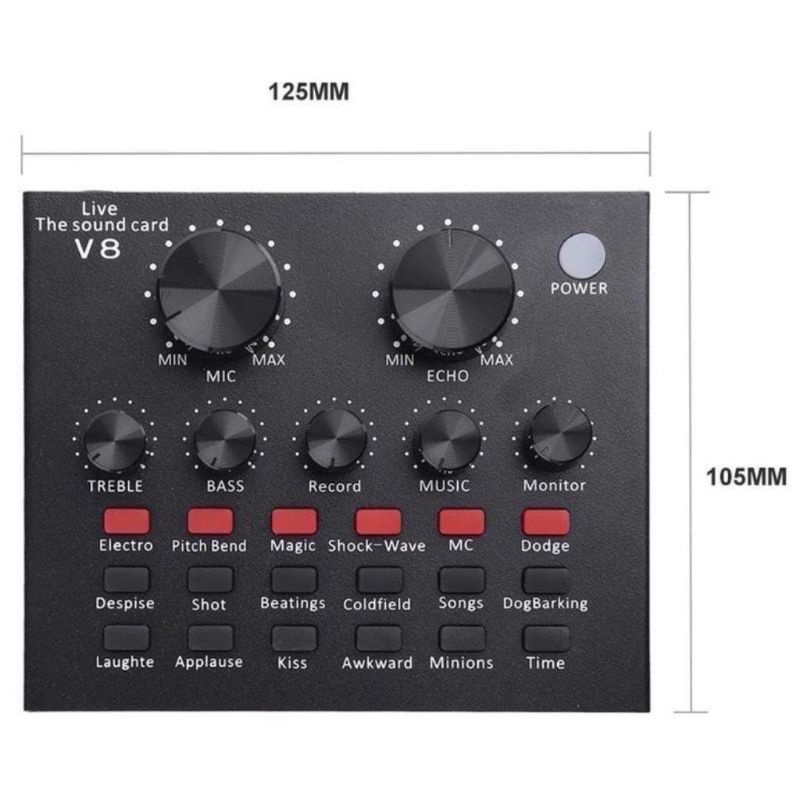 Sound Card V8 &amp; V8s Mixer Audio Usb External