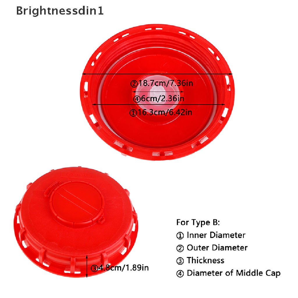 (Brightnessdin1) Adaptor Tutup Botol Air Bahan Plastik Warna Merah