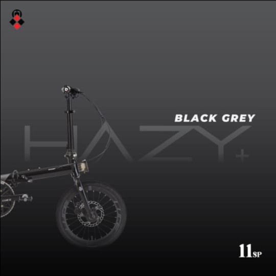 Sepeda Lipat Camp Hazy 11 Speed Black Grey Folding Bike Garansi SNI Termurah Murah-1