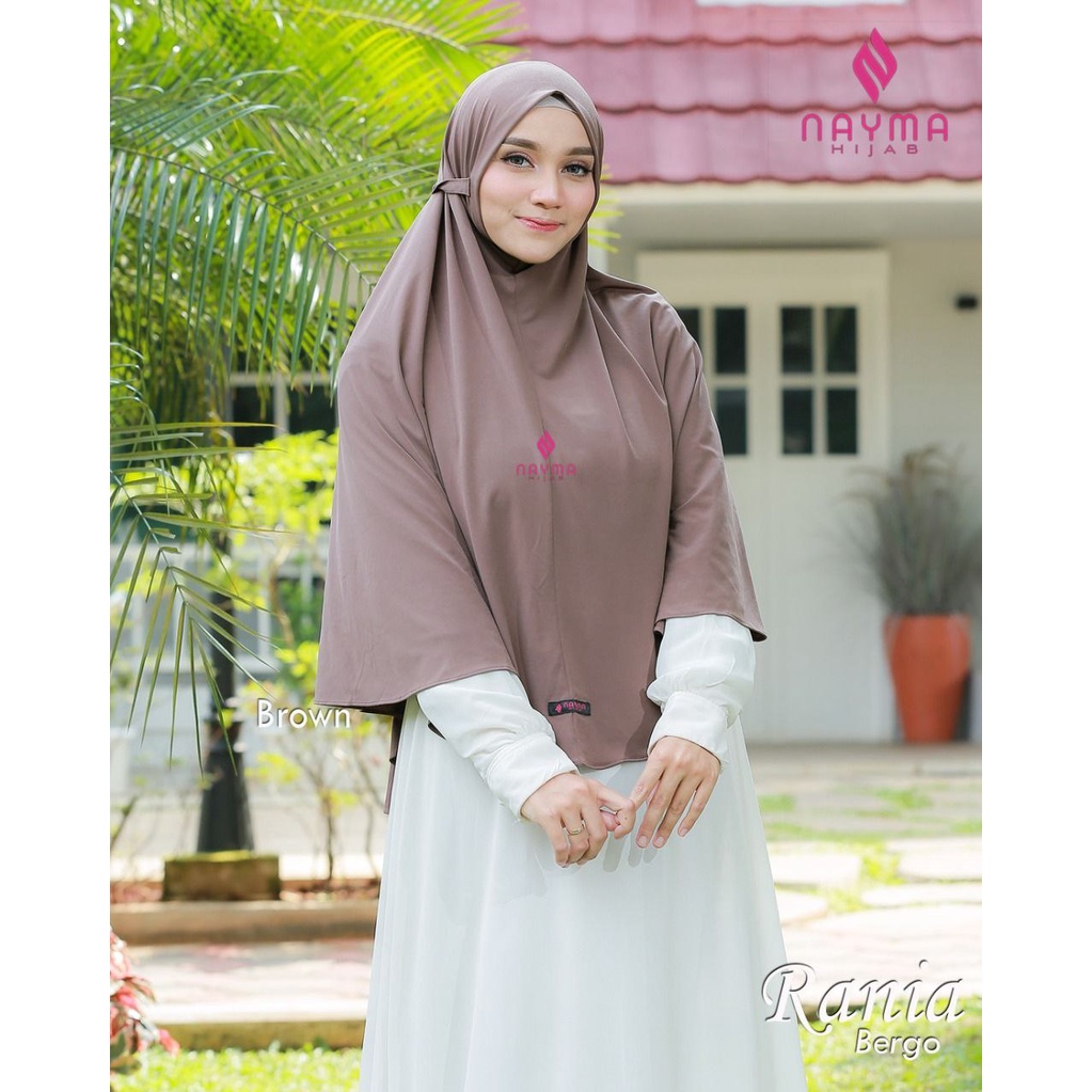 Bergo Rania Bahan Jersey by Nayma hijab-Brown