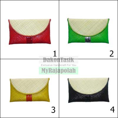 DT-17109 OBRAL DOMPET PESTA ANYAMAN PANDAN SEKAT CROCO