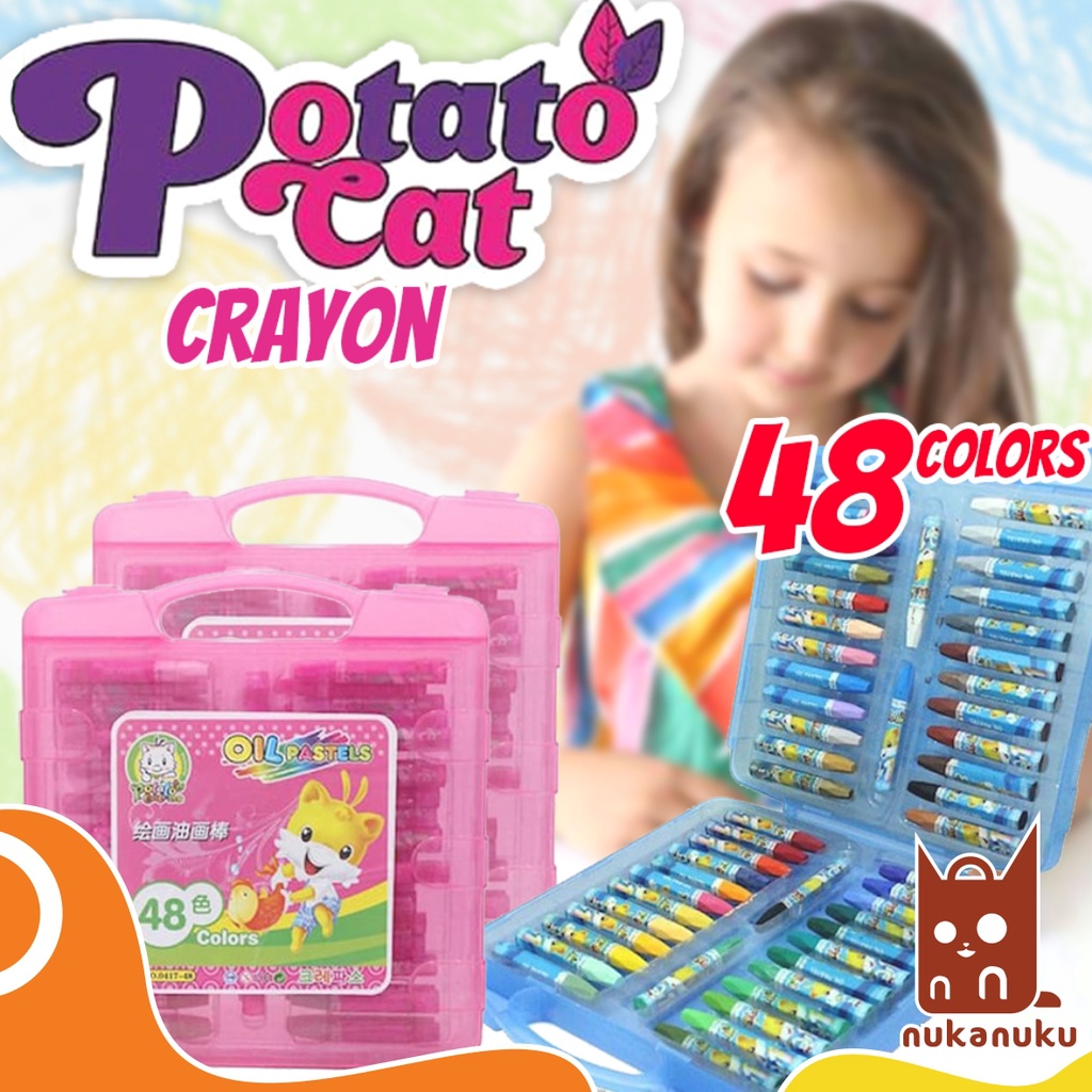 

Krayon / Crayon / Oil Pastel / Alat Rulis / Alat Menggambar / Alat Mewarnai Potato Cat Crayon 48 Warna