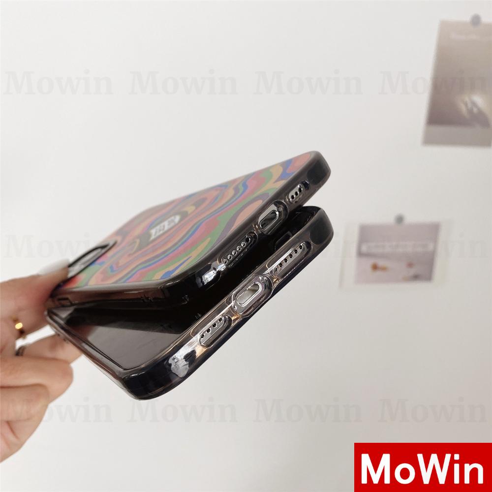 Mowin - iPhone Case Silicone Soft Case Clear Case Black Grey Shockproof Camera Frame Rainbow For iPhone 12 Pro Max iPhone 11 iPhone 7 8 Plus Pro X XS Max mini SE2020 7 8 11 iphone Xr 8plus 7plus 12 MAX