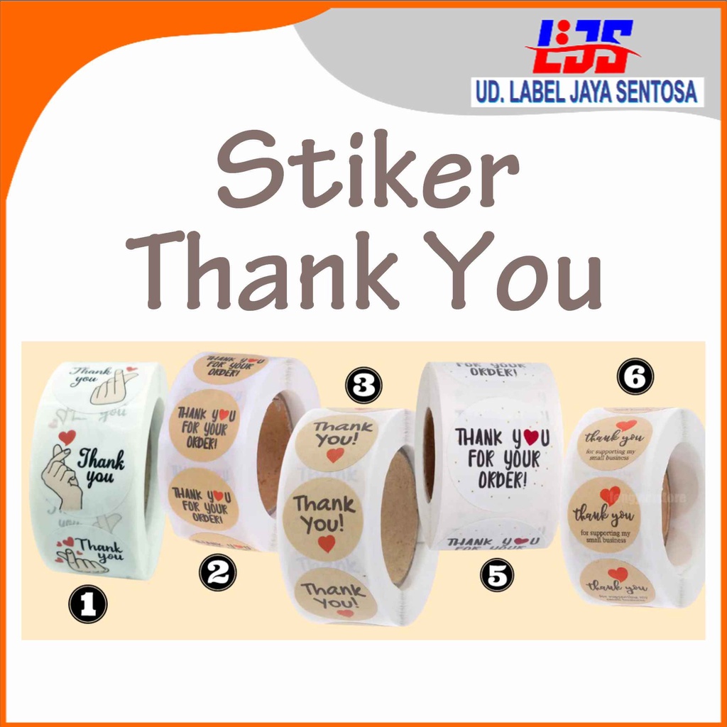 

[isi 100pcs]Thanks u sticker thank you Label Jaya