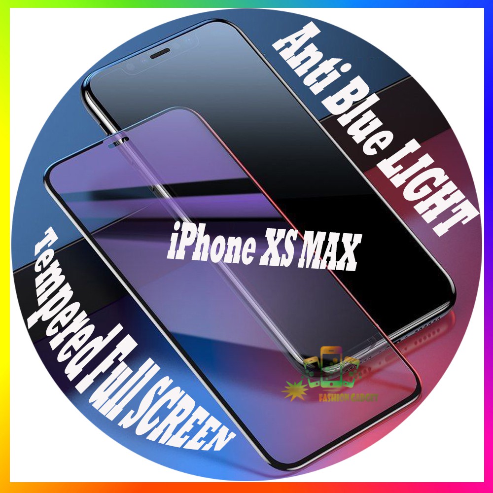 Tempered Glass For iPhone XS MAX ANTI BLUE LIGHT Temper Full Layar Antigores Pelindung Layar