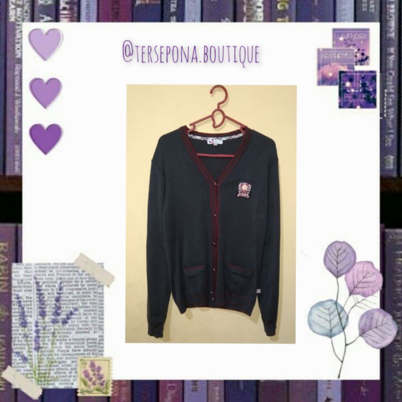 Preloved Cardigan/Kardigan/Kaos/Sweater bordir,Akademia,Academia,List