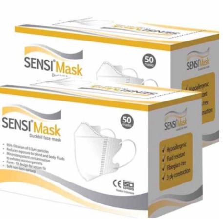 Sensi Masker Duckbill 3 ply ( Karet ) - Duck Bill Face Mask BOX