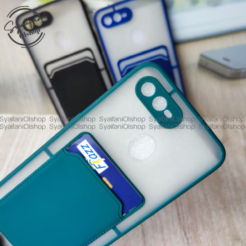 Card Case Oppo A5s (AX5s) / CPH1909, CPH1920, CPH1912 Case Slot Kartu+Protection Camera