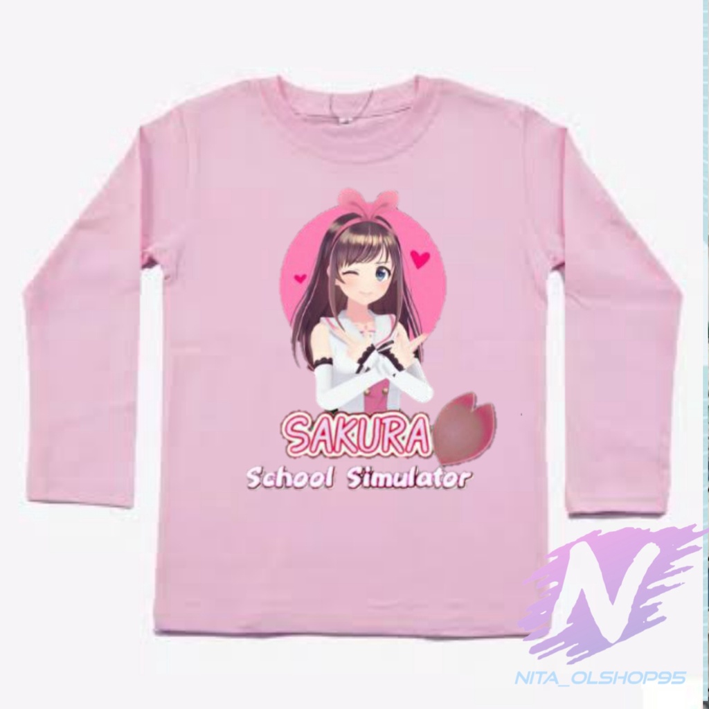 sakura school simulator terbaru baju kaos anak sakura school simulator lengan panjang