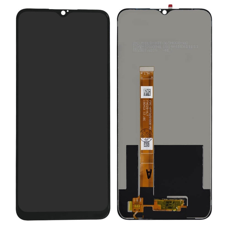 Layar LCD TS Touchscreen Fullset OPPO A5 2020 A9 2020 A31 2020 REALME C3 5 5i 6i A11X - Black