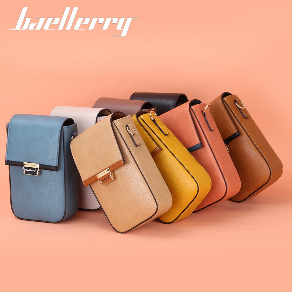 BAELLERRY N8615 Tas Selempang Wanita Tas Handphone Sling Bag Kulit PU Leather WATCHKITE WKOS