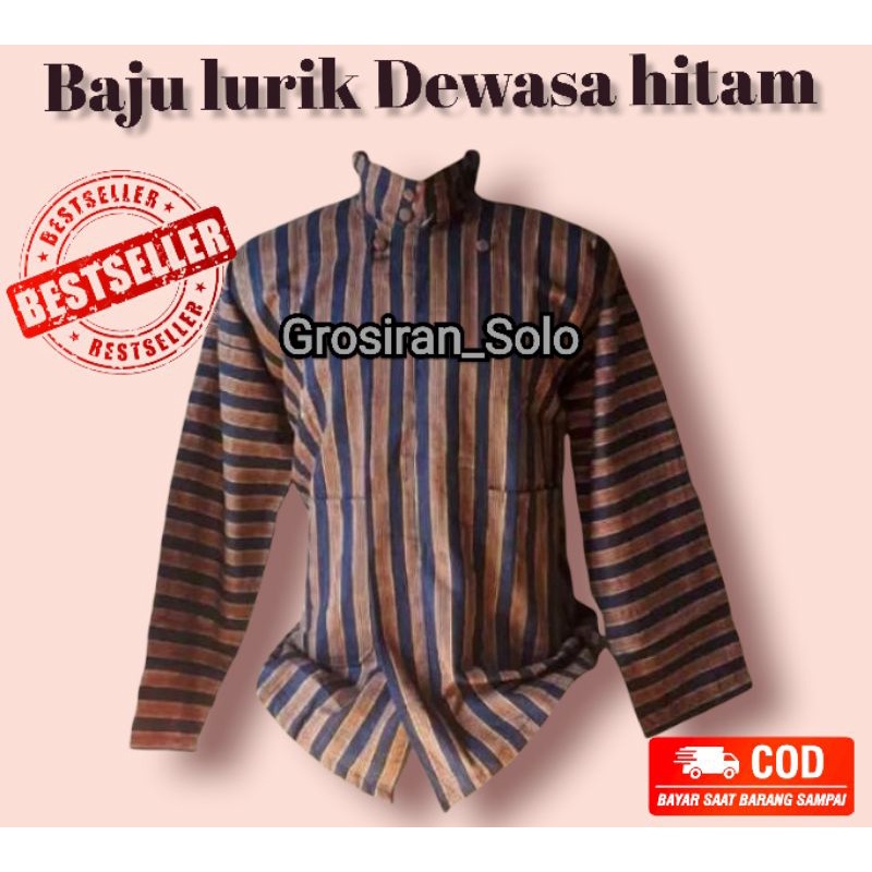 Baju lurik pria / baju adat jawa / baju lurik jawa / sorjan lurik / baju lurik dewasa