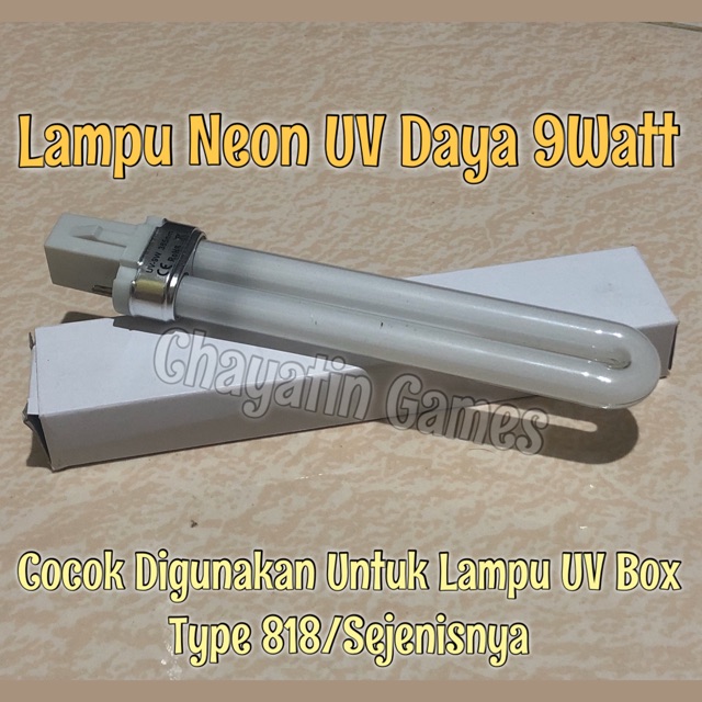 Lampu Neon UV 9 Watt Untuk Lampu UV Model Box 818 dan Sejenisnya