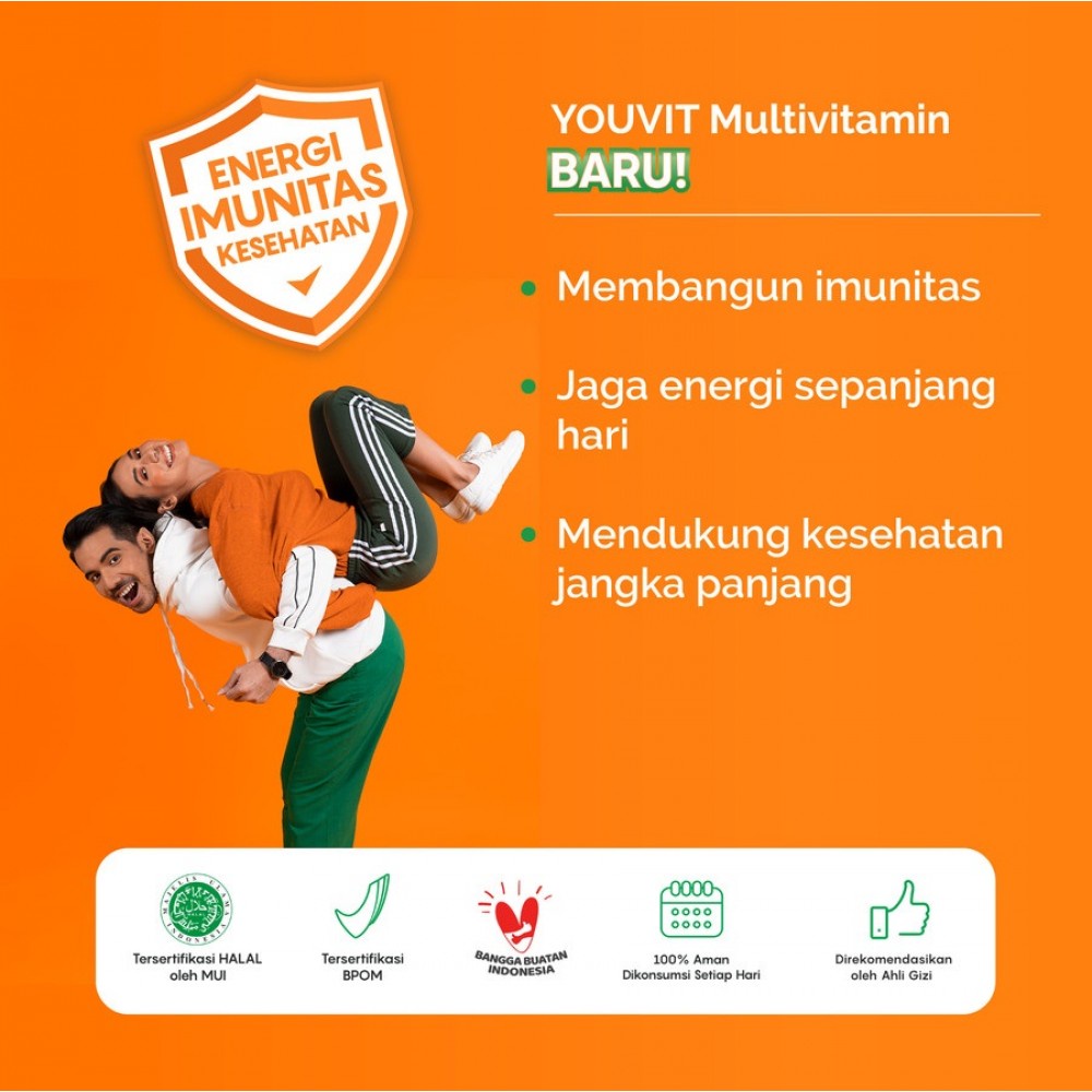 Youvit Gummy Multivitamin Dewasa 30 Days - Rasa Mix Berri