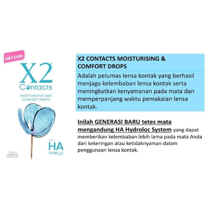Tetes mata softlens X2 CONTACTS 15 ml