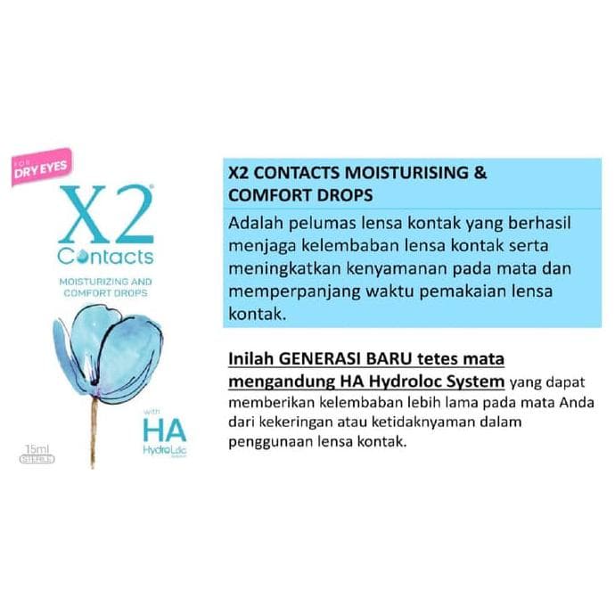 Tetes mata softlens X2 CONTACTS 15 ml