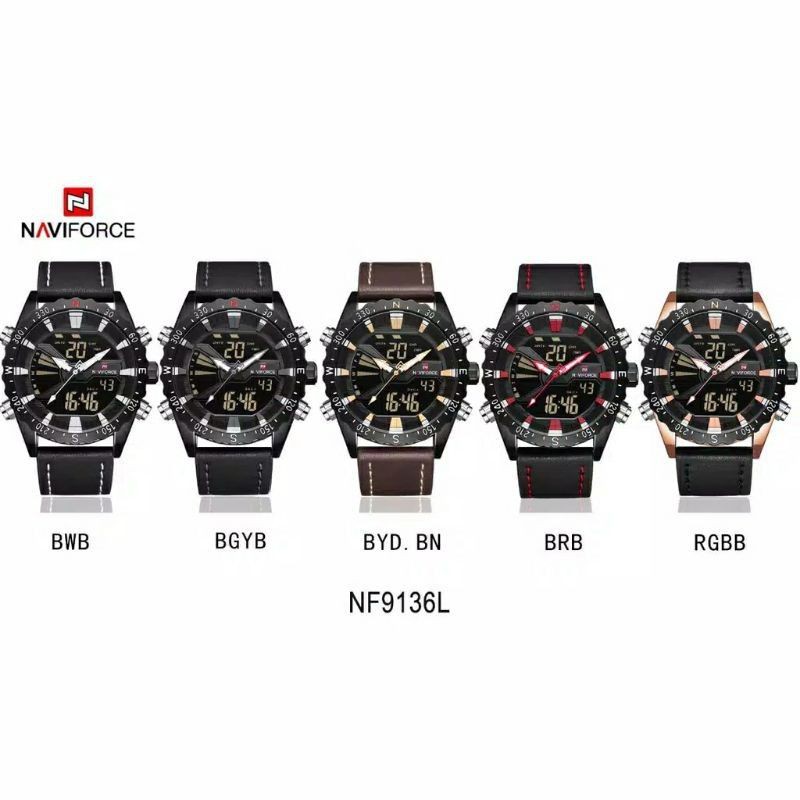 Jam Tangan Kulit Naviforce 9136 Original