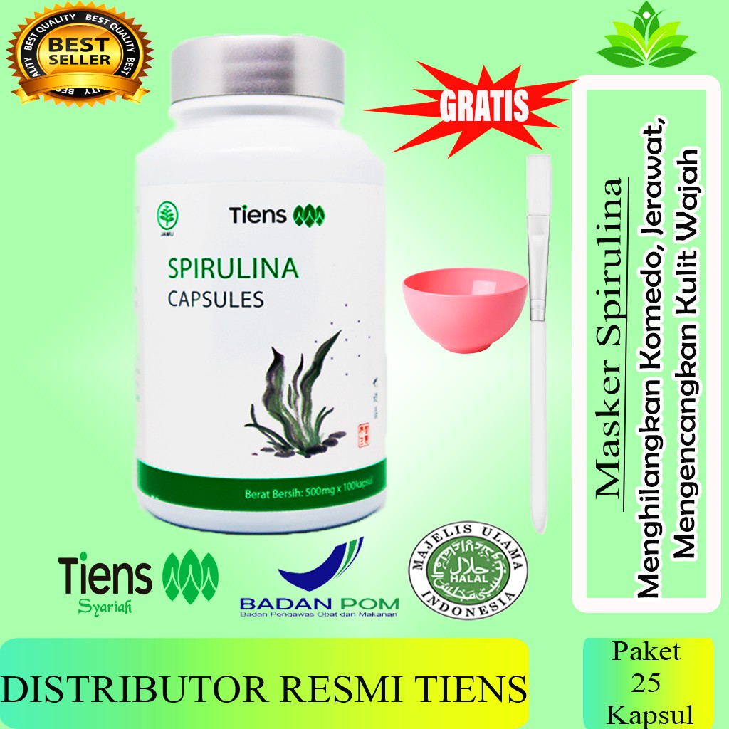 Jual Masker Spirulina Original Maskerspirulina Tiens Tiens Masker