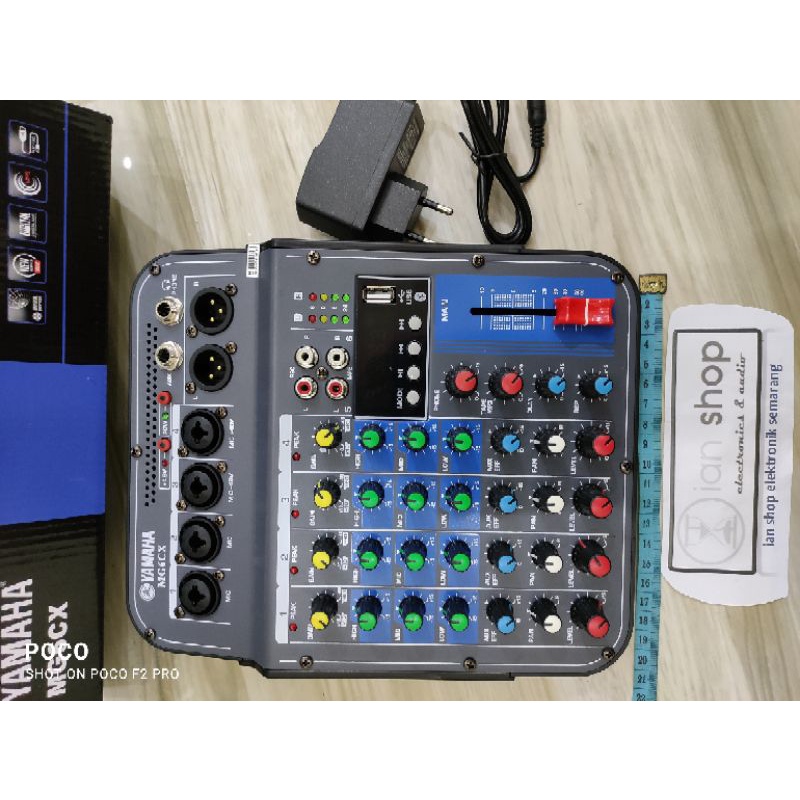 Mixer Audio Yamaha MG6CX MG6 CX 6 Chanel Combo XLR Line in USB Bluetooth Soundcard Efek Echo Delay R