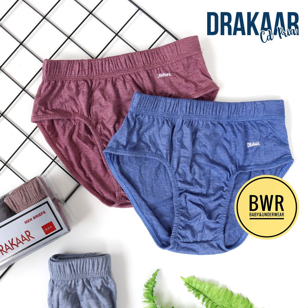 [ 3pc ] CD DRAKAAR MIKA | Celana Dalam Pria Drakar [III N3/Q3] CD Sempak Laki Laki Karet Kerut - Bwr