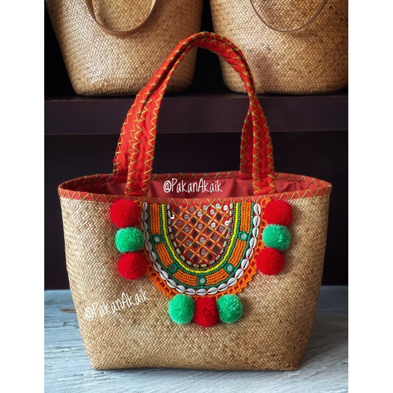 Tas Rotan / Tas Bali / Tas Wanita / Tote Bag / Tas Boho size M dan L / Tas Bahu