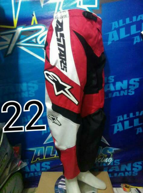 Celana cross trail 04 motif merah