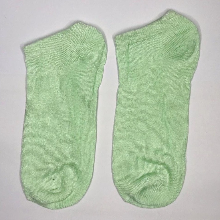 ⭐Bobastore⭐ R108 Kaos Kaki Polos Wanita KaosKaki Spandek Pendek Korea Murah Short Socks-MOTIF 1 HIJAU