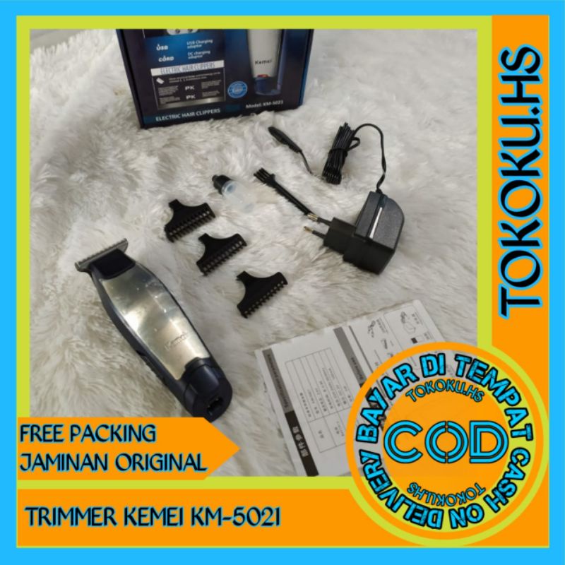 ORIGINAL TRIMMER KEMEI 5021 MESIN CUKUR RAMBUT ORI / MESIN CUKUR KEMEI KM 5021