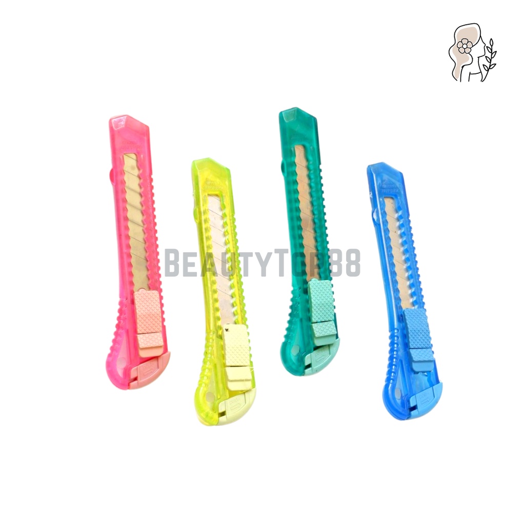 

Pisau Cutter Besar Murah Transparan Warna Warni Satuan / Piso Kater Renceng Transparent Plastik Ecer [PER PCS]