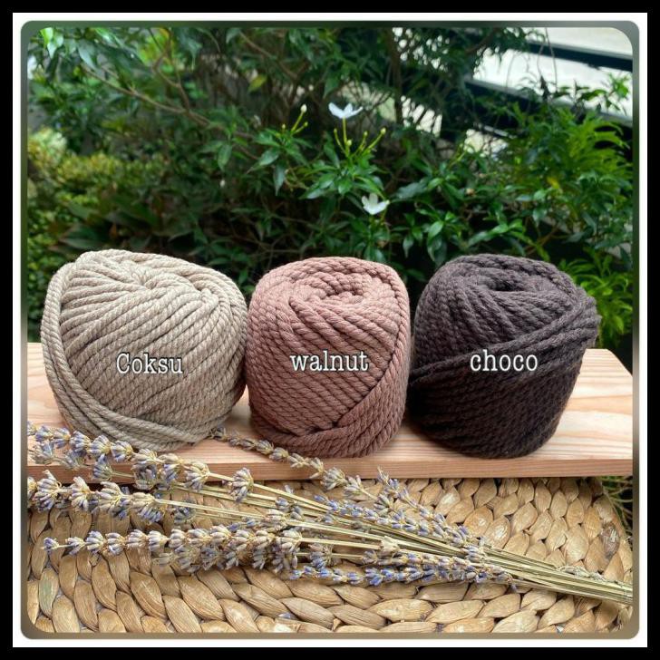 

BANTING HARGA Tali macrame / Tali Katun / Cotton Rope 4mm ecer warna 100gr