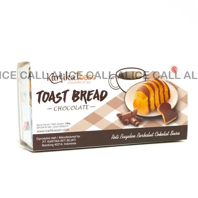 

KARTIKA SARI KARTIKA TOAST BREAD CHOCOLATE BAGELEN COKLAT 148GR