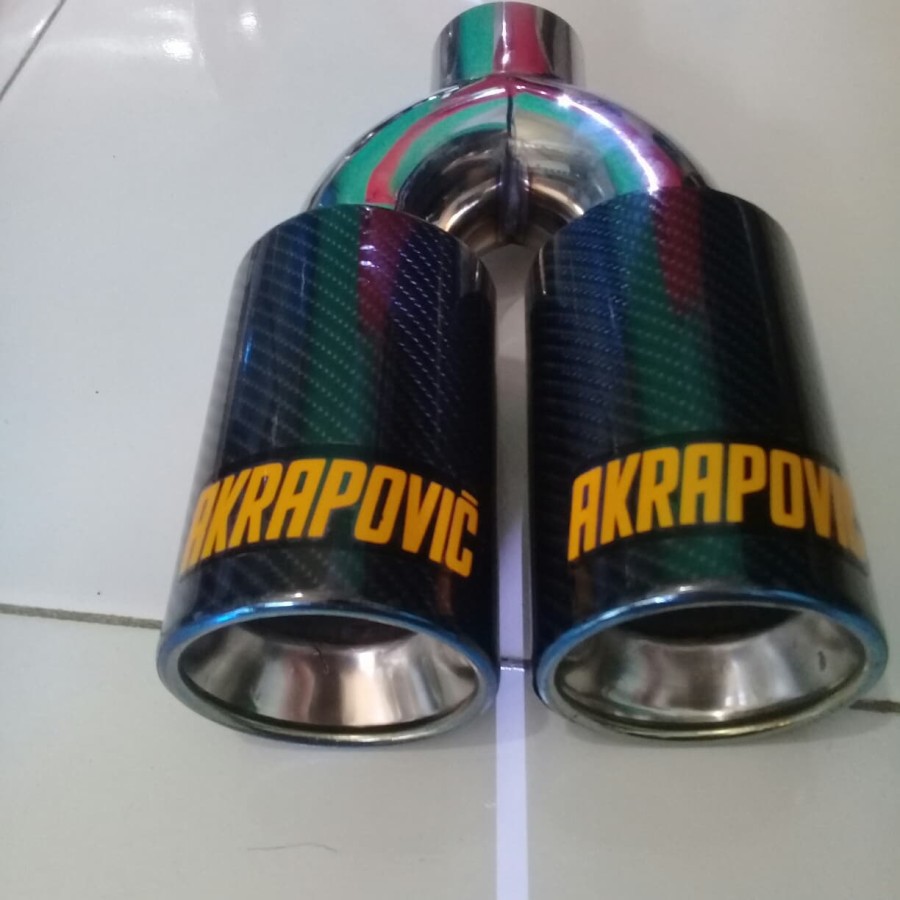 Knalpot racing mobil Akrapovic cabang for all mobil
