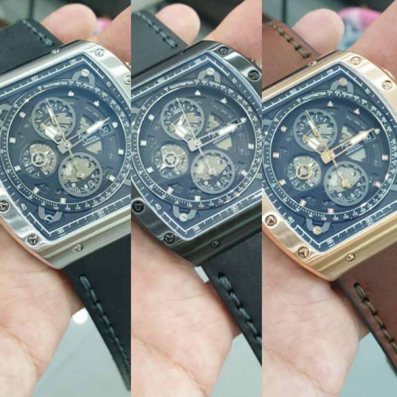 TERMURAH Jam Tangan Pria Alexandre Christie AC 6411 AC6411 6411MC 6411MCL Leather Original 50x45mm