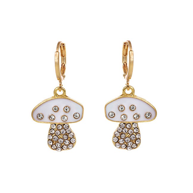 LRC Anting Tusuk Fashion Alloy Studded Mushroom Stud Earrings D94102