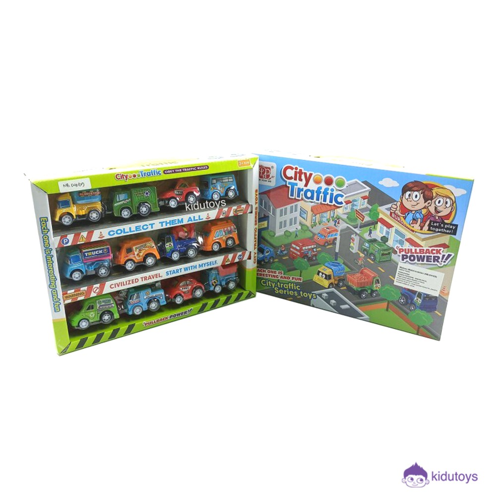 Mainan Anak Mini Car City 12 in 1 Kidu Toys