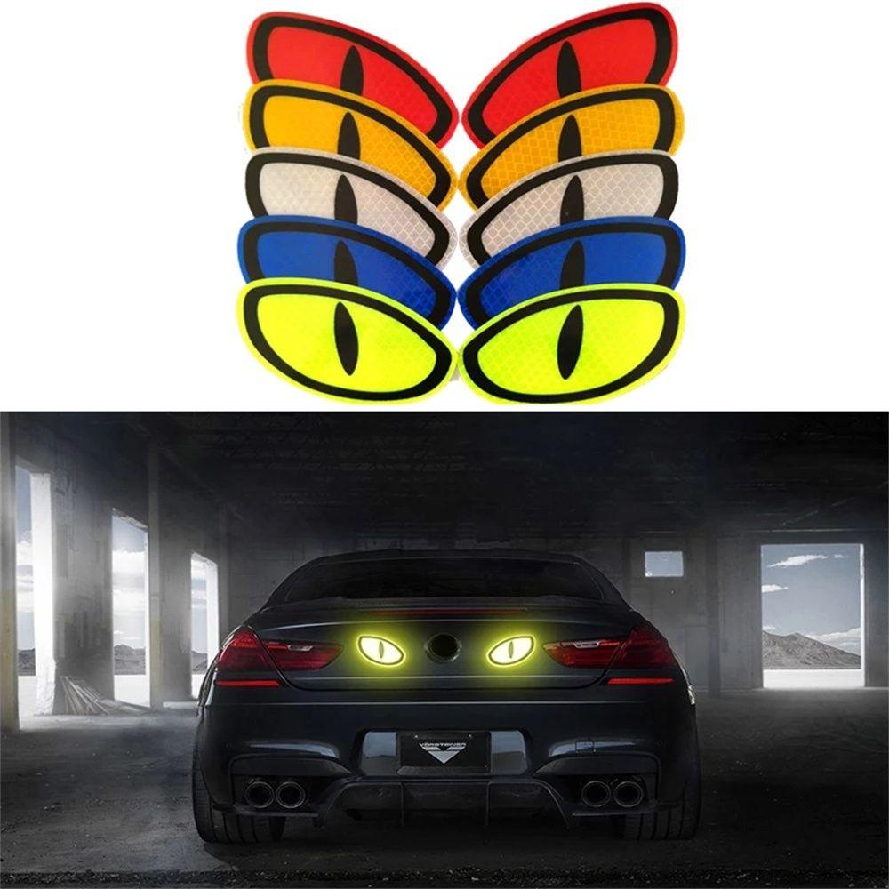 Lanfy Stiker Reflektif Mobil Aksesoris Eksterior Tanda Peringatan Keamanan Luminous Sticker Car-Styling Untuk Truk Untuk Sepeda Strip Reflektif Otomatis