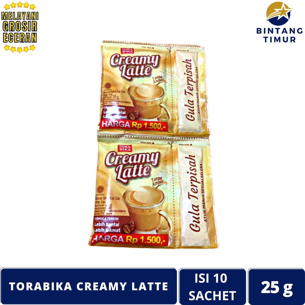 

TORABIKA Isi 10 Sachet/25g Kopi Creamy Latte Coffee Saset