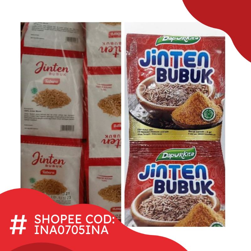 Jinten Bubuk Tabura 1 Renteng / Jinten Bubuk 500 x 12 Sachet