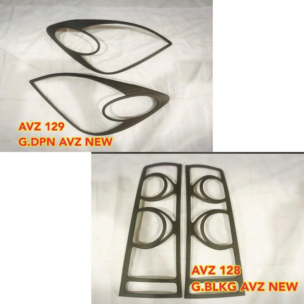 Paket garnish lampu hitam doff Avanza/Xenia new vvti 2008-2011