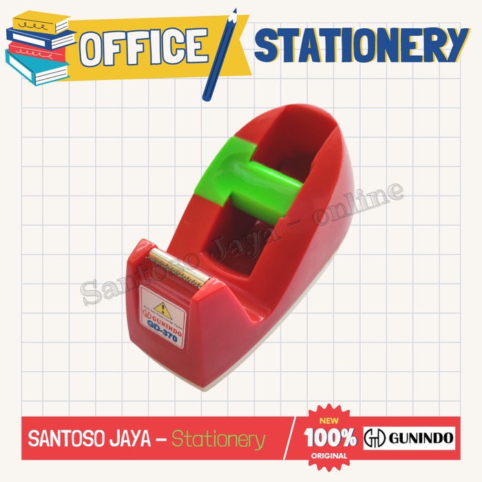 

Tape Dispenser GUNINDO GD-370 Pemotong Selotip GD370 - Tempat Isolasi