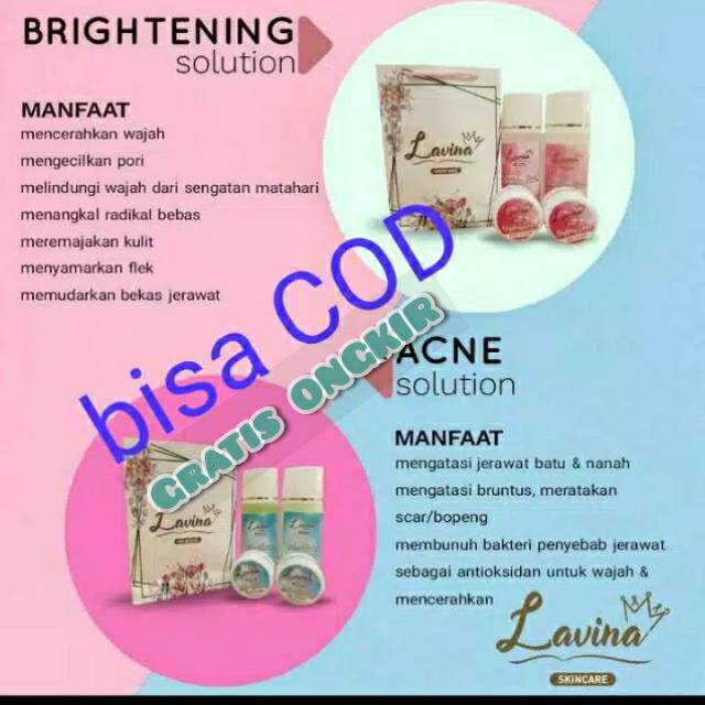 Lavina skin care 100% ori bisa COD gratis ongkir