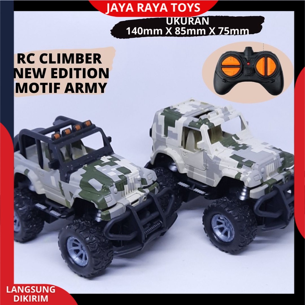 Mainan Mobil Remote Control Polisi RC Rock Crawler Police Car Jeep Off Road Mini Car New Edition