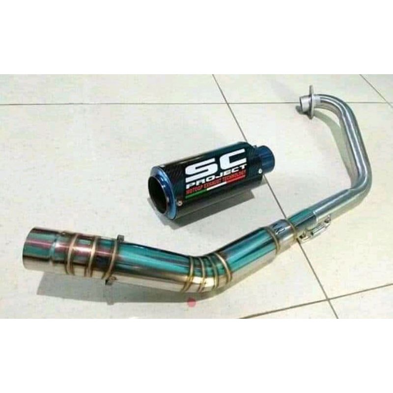 Knalpot SC Project Vixion Karbon Bluemoon