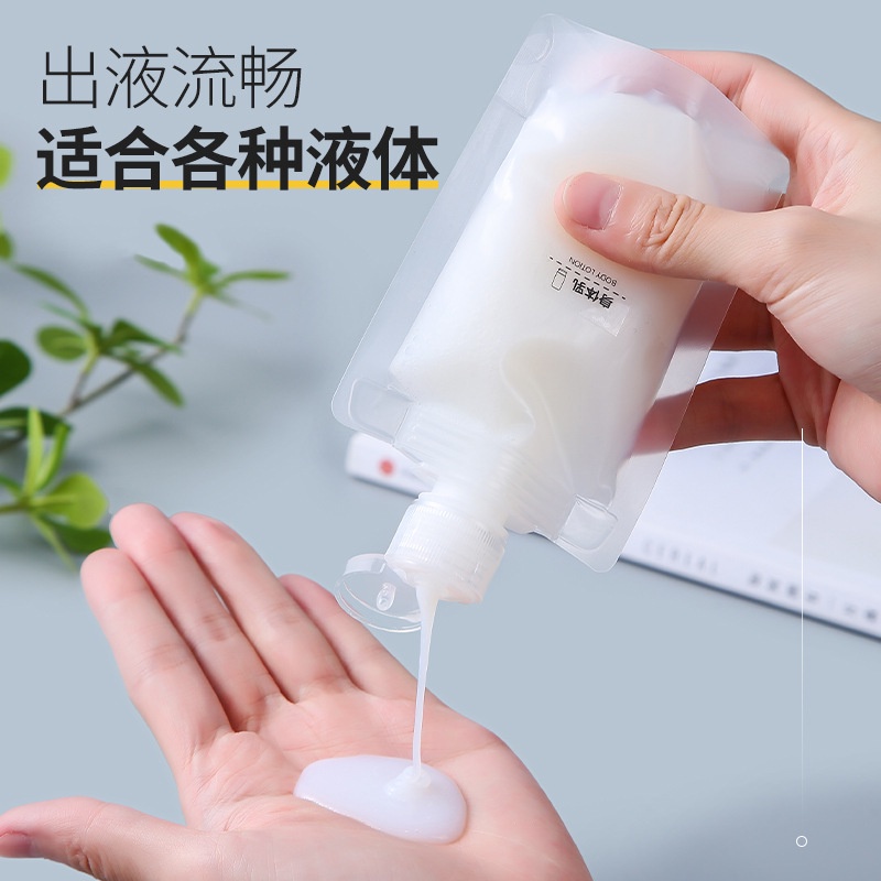 (SNAPCORNER)Travel Pouch Reusable Refillable Shampoo Soap Lotion Liquid Kantong Sabun