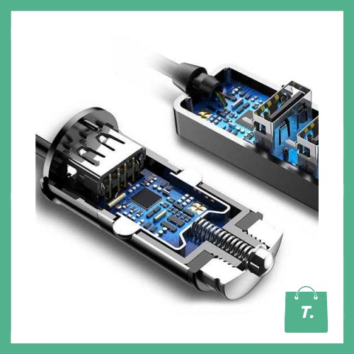 BASEUS CHARGER MOBIL 5,5A - 3PORT - CCTON01 - TGII124T8