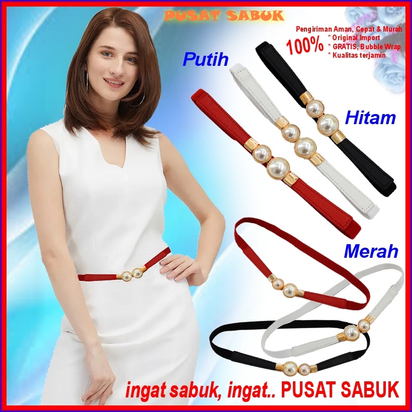 Gesper Sabuk Wanita Kulit Ikat Pinggang Tali kecil Fashion Korea Women Belt Gold Gasper Pesta Warna Emas Kekinian Blet Grosir Import Murah