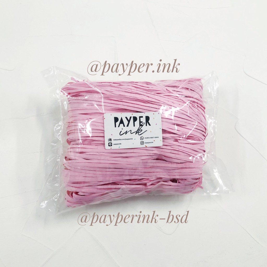 

200 gr Simple Cotton Candy Pink shredded paper Straight Cut Lurus