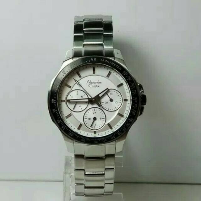JAM TANGAN CEWEK / WANITA ALEXANDRE CHRISTIE AC 6352 SILVER WHITE
